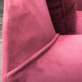 Velvet armchair, lipstick. (la redoute interieurs)
