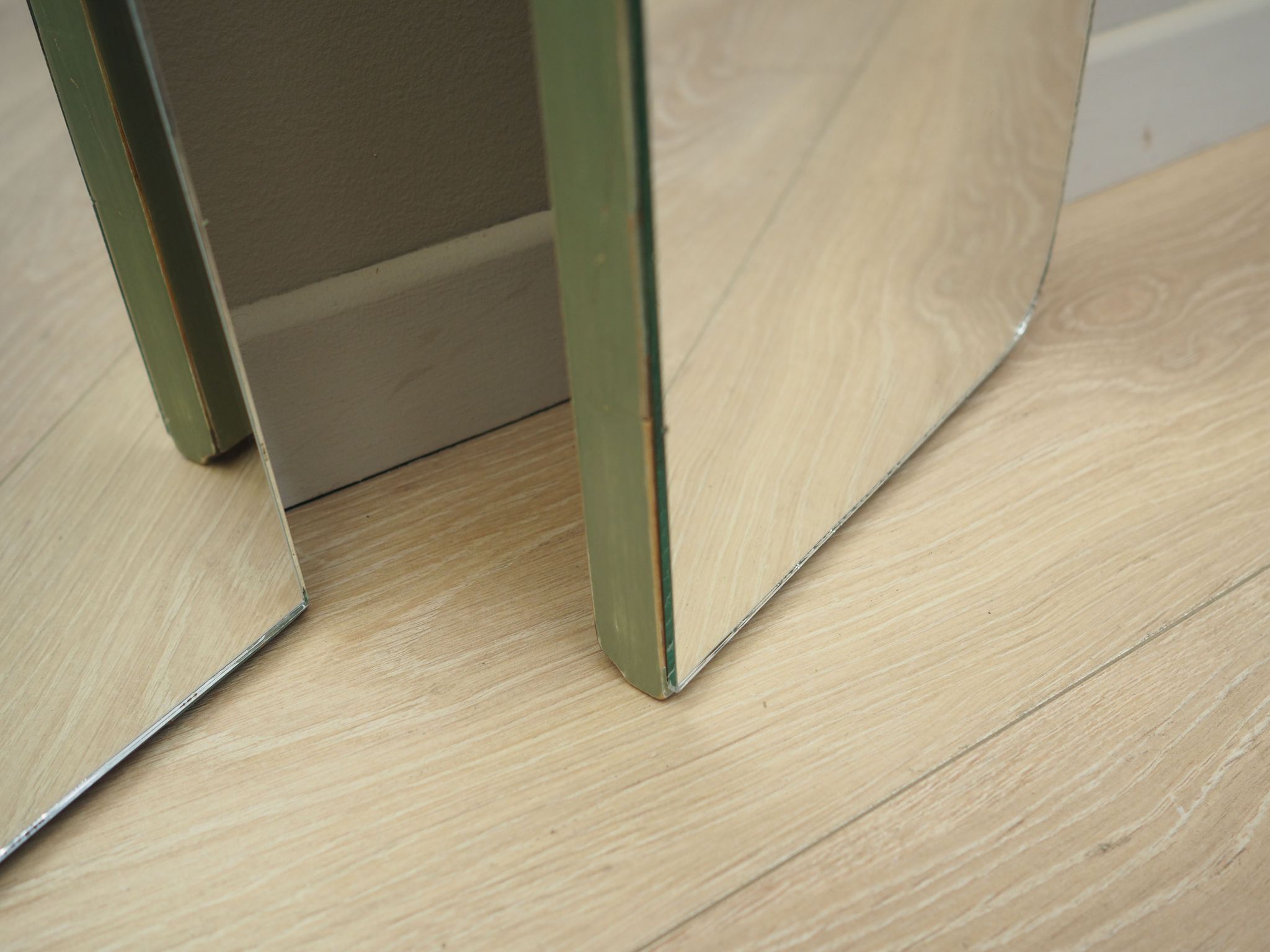 Set of two mirrors in pine frame 1970s Denmark