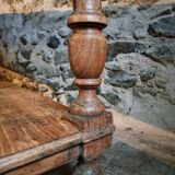 French 19th-century oak draper's table – Antique kitchen island console
