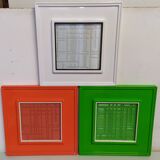 Urano Palma, panneaux en plastique cinétique, 1968, lot de 3.