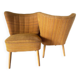 Pair of cocktail armchairs