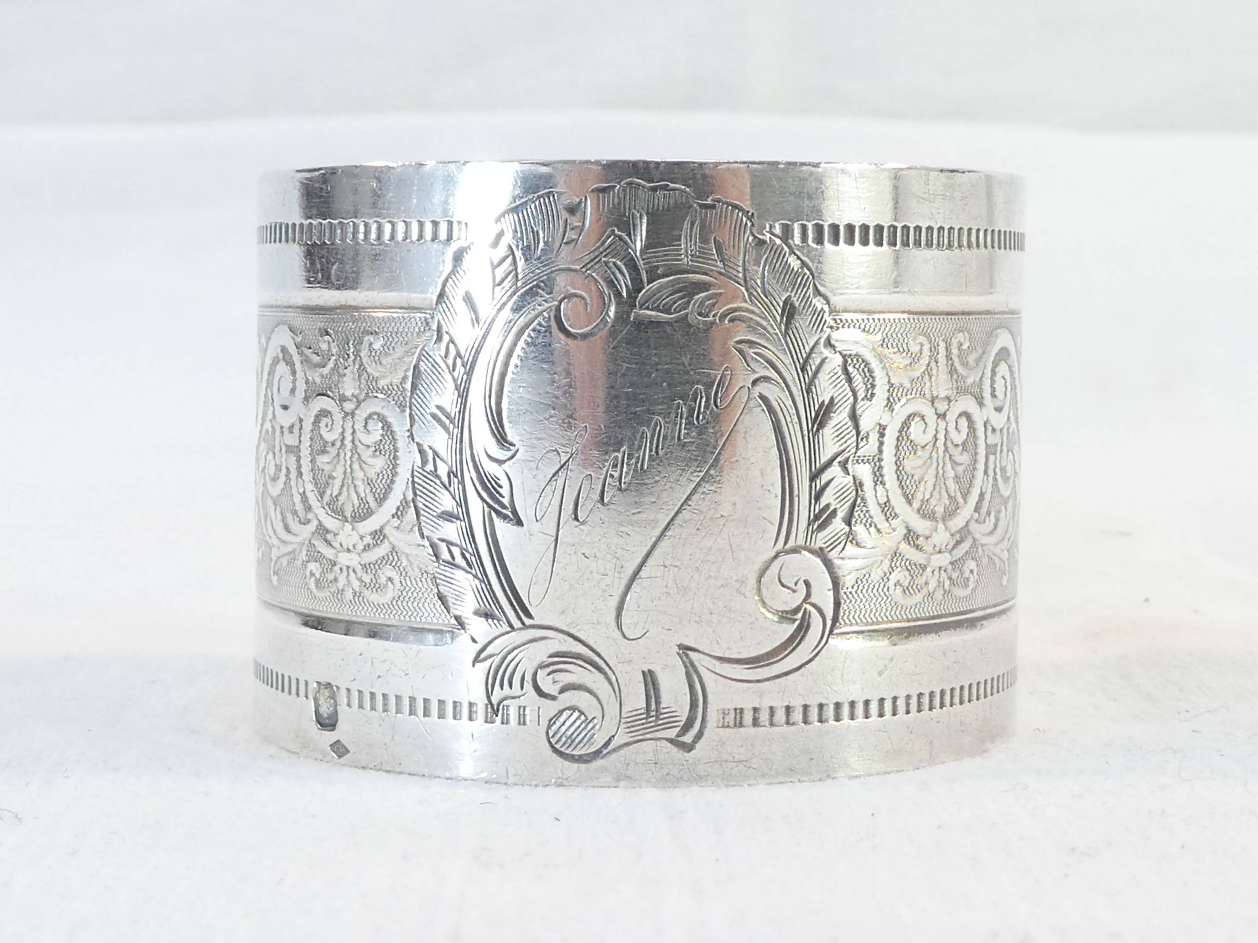 Solid silver towel round minerva orfevre hage henri