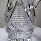 Large cut crystal water pitcher, European crystal makers 20th century
