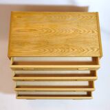 Scandinavian chest of drawers in light wood, 1970s.