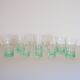 Set of 8 green glasses