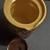 Pitcher covered glazed terracotta alsace Soufflenheim XXth