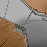 Early ocher canvas Penta chairs by Jean-Paul Barray & Kim Moltzer for Bofinger