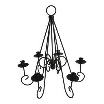 Black metal hanging chandelier
