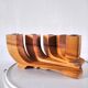 Mobile wooden candle holder design 70s