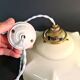 Vintage milky white opaline pendant light