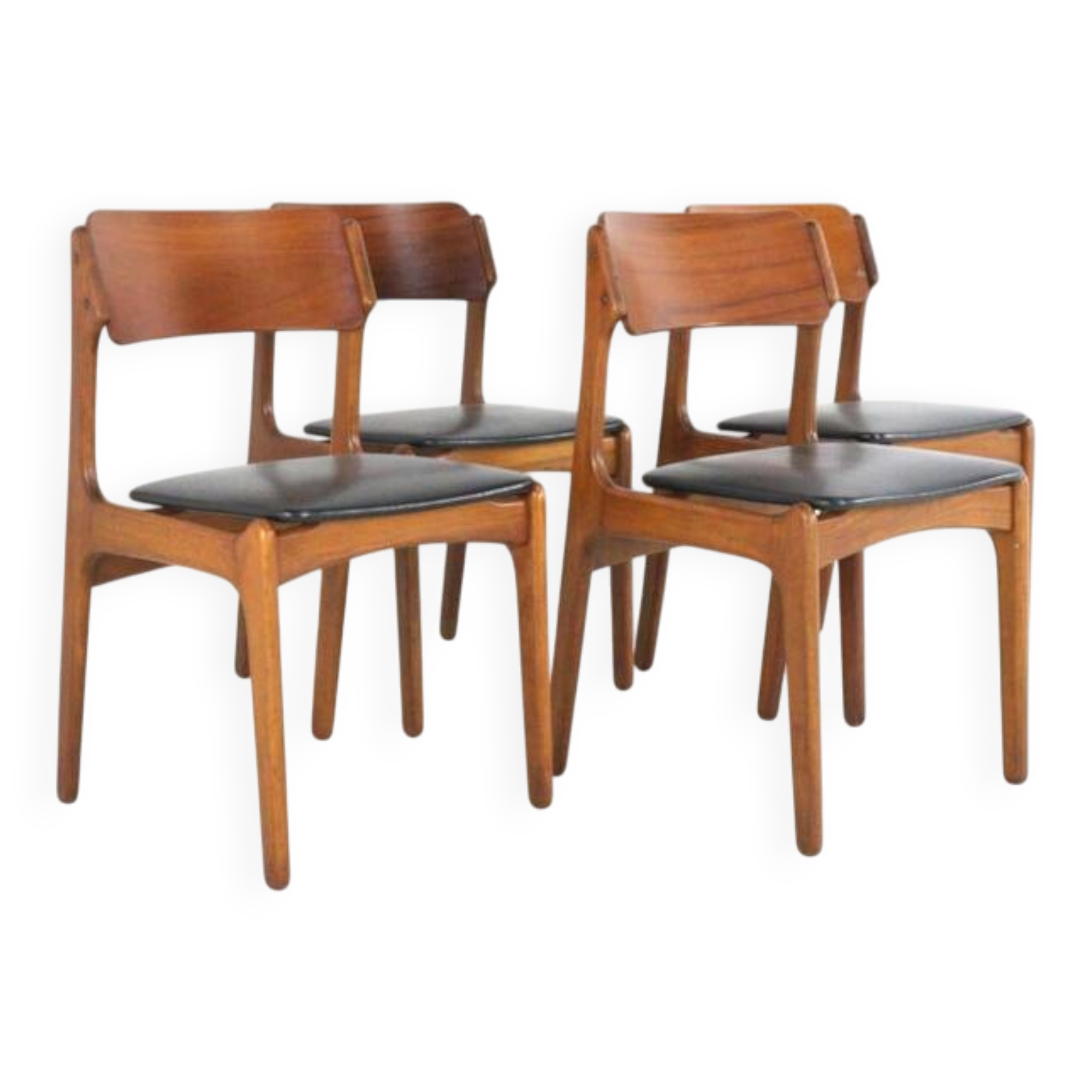 Set of 4 chairs - vintage teak
