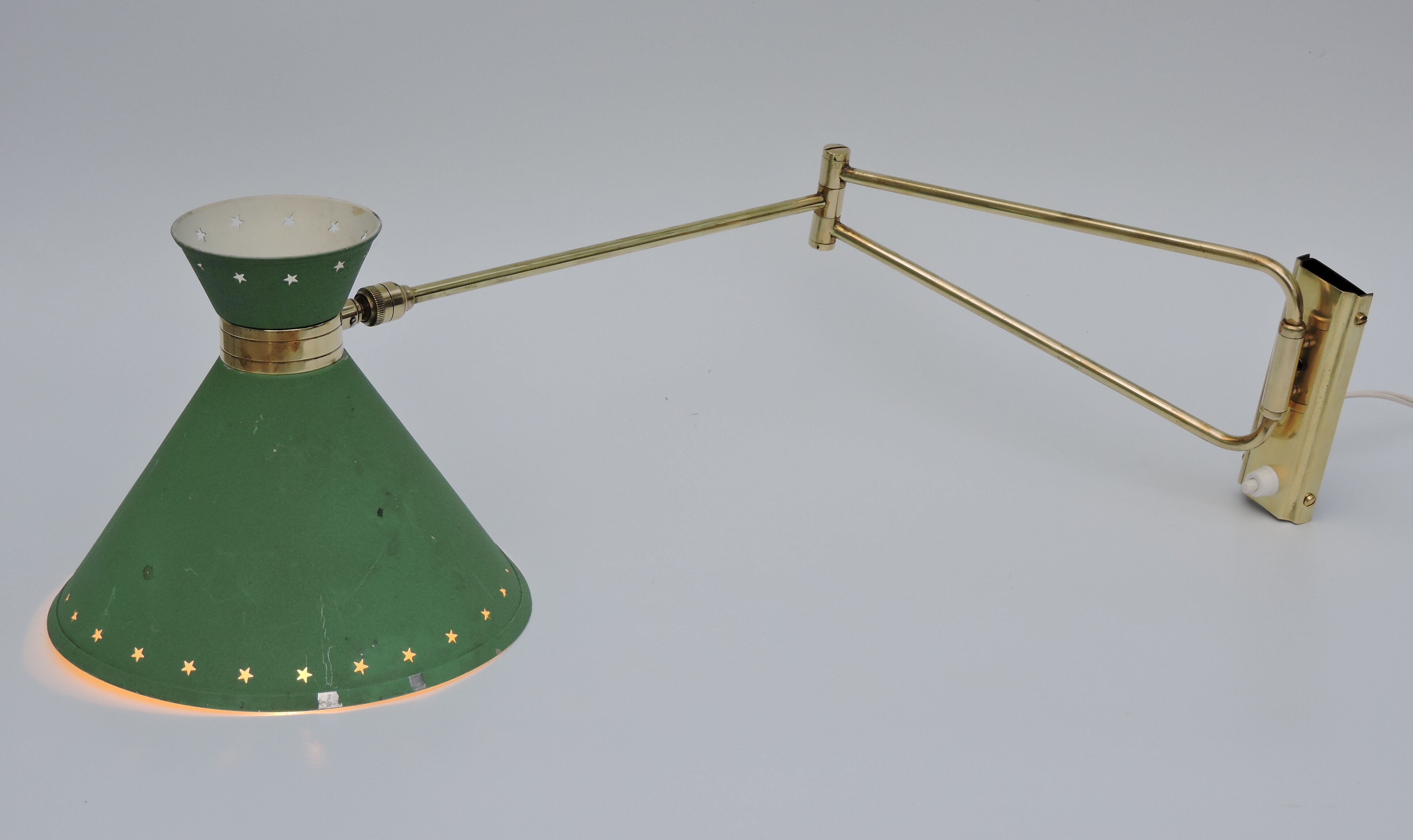 Diabolo wall lamp by René Mathieu, 1950