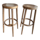 Pair of wooden bar stools