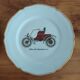 Lot 3 plates tacot vintage car porcelain