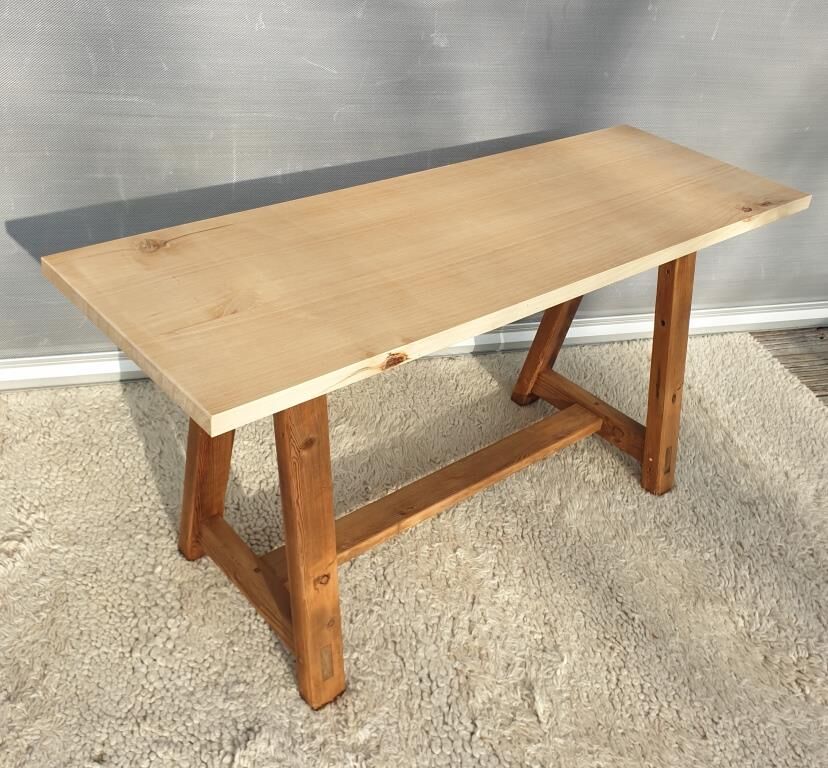 Workshop trestle coffee table