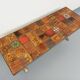 Vintage rectangular coffee table by Roche-Bobois in steel and ceramic.