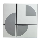 Modernist mirror by Guy Loriot, Meilleur Ouvrier de France, circa 1980