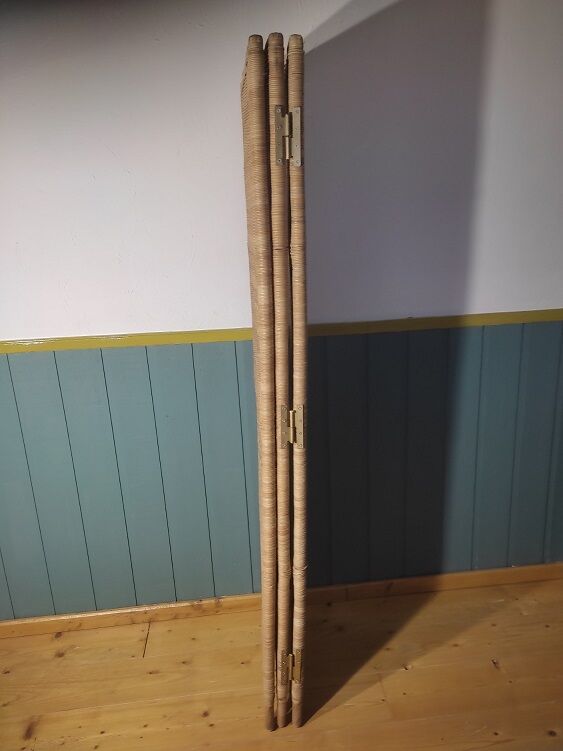 Persian screen triptych rattan bamboo