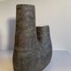Organic-shaped stoneware vase