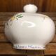 Old moustiers flower stick vase vintage painted white ceramic