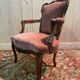 Fauteuil cabriolet de style Louis XV  velours rose