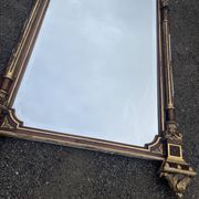 Large antique mirror 144 cm in Empire style - Trumeau or fireplace mirror