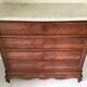 Commode 1940 bois marqueté et marbre