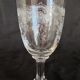 9 crystal white wine glasses from St. Louis model Cléo and their decanter.