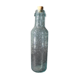 Biot sky blue bubbled glass bottle carafe