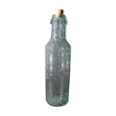 Bouteille carafe en verre bullé bleu ciel Biot