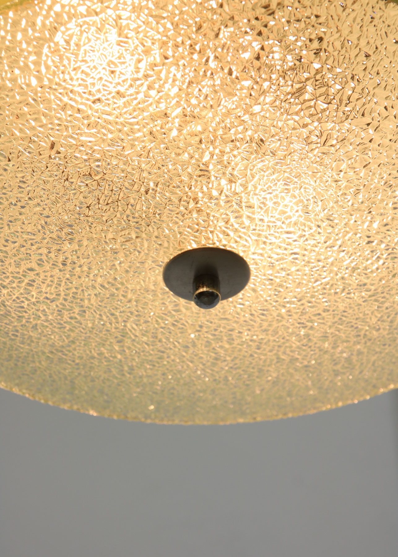 Italian mid-century green glass pendant lamp