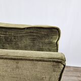 70s corner sofa in green fabric