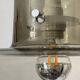 Smoked glass pendant light Space Age 1970s