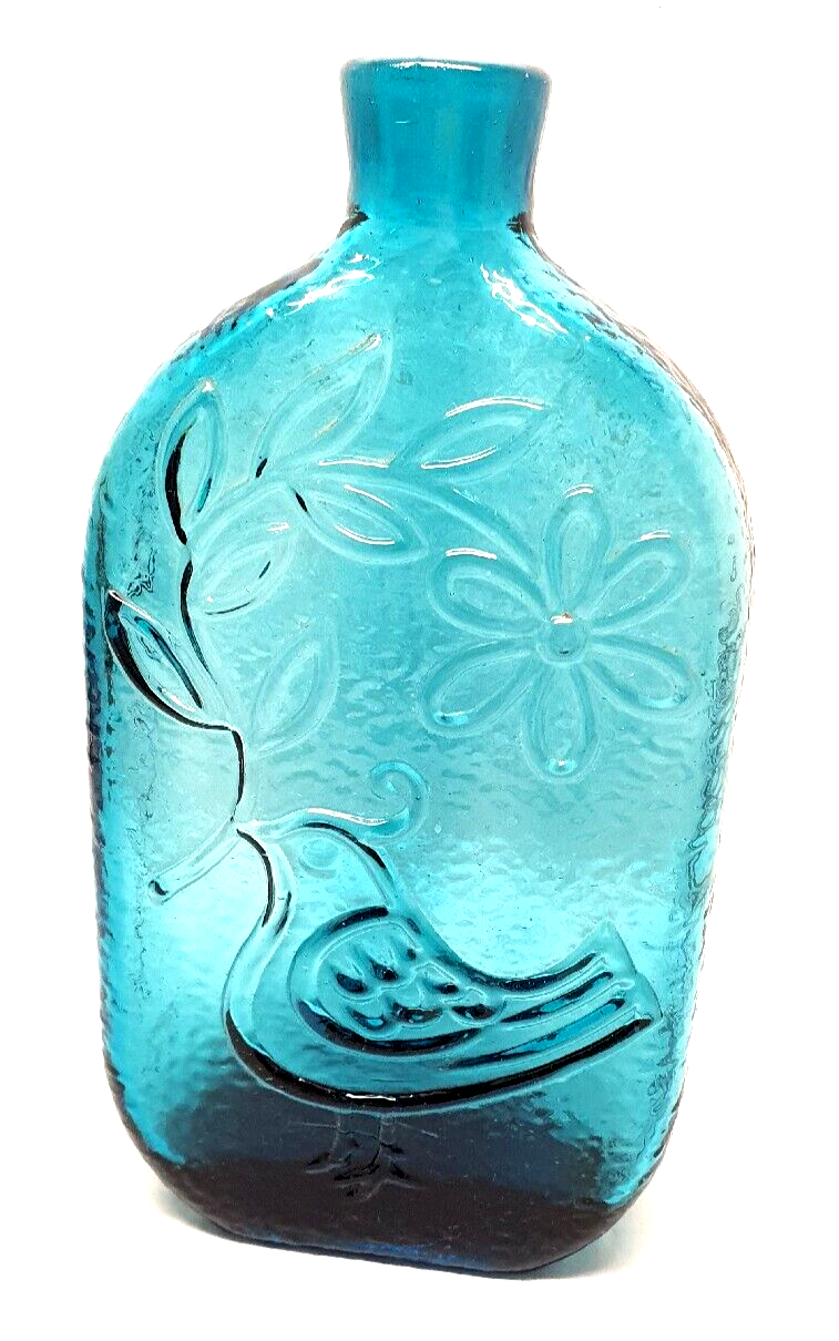 Glass decanter by Stelvia Italy 60s 70s