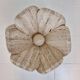 Italian "Flower" Coffee Table in Travertine With Facet-cut Round Plate, 1980s