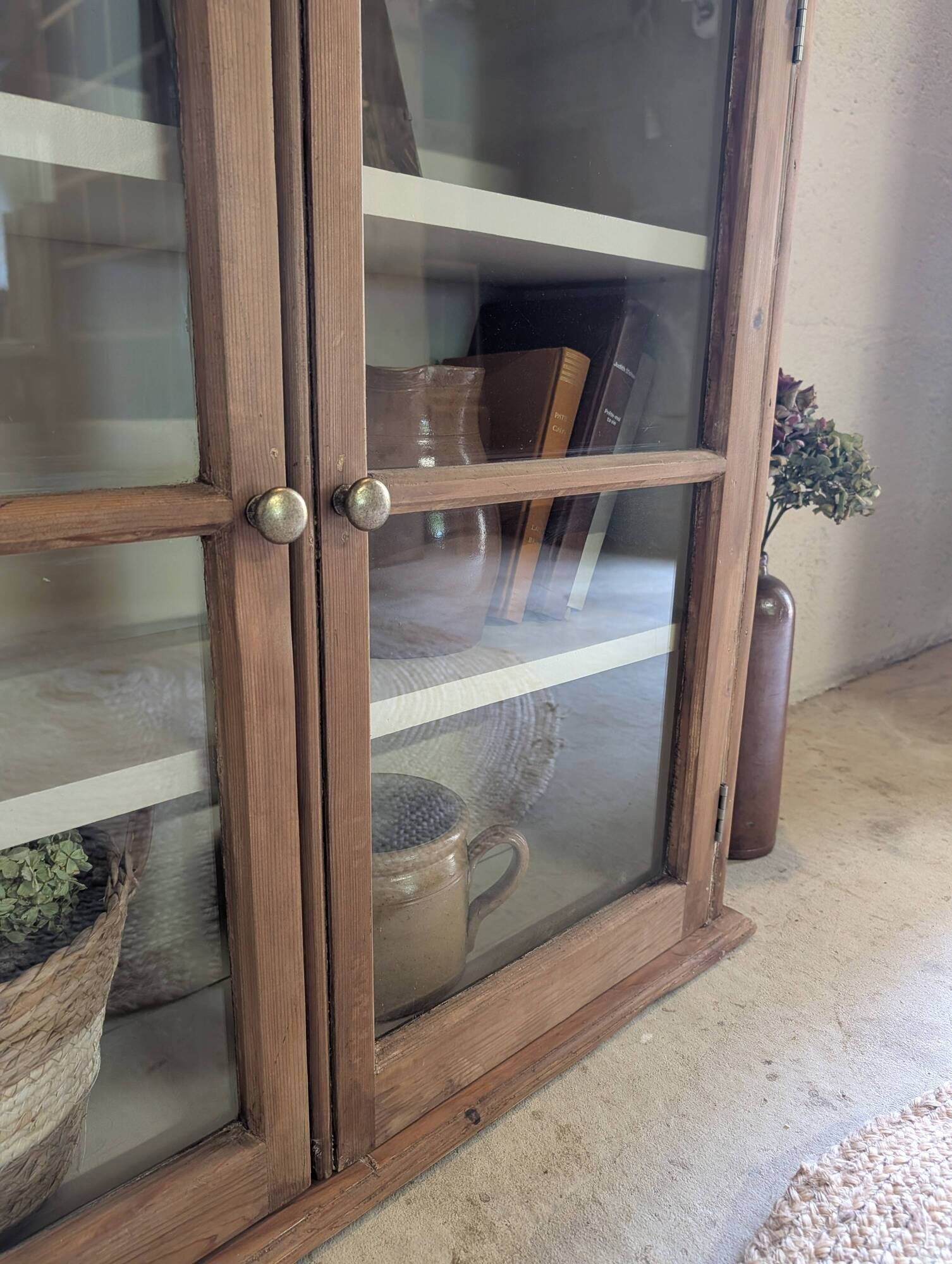 Renovated old wall display cabinet