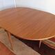 Scandinavian round extendable teak table