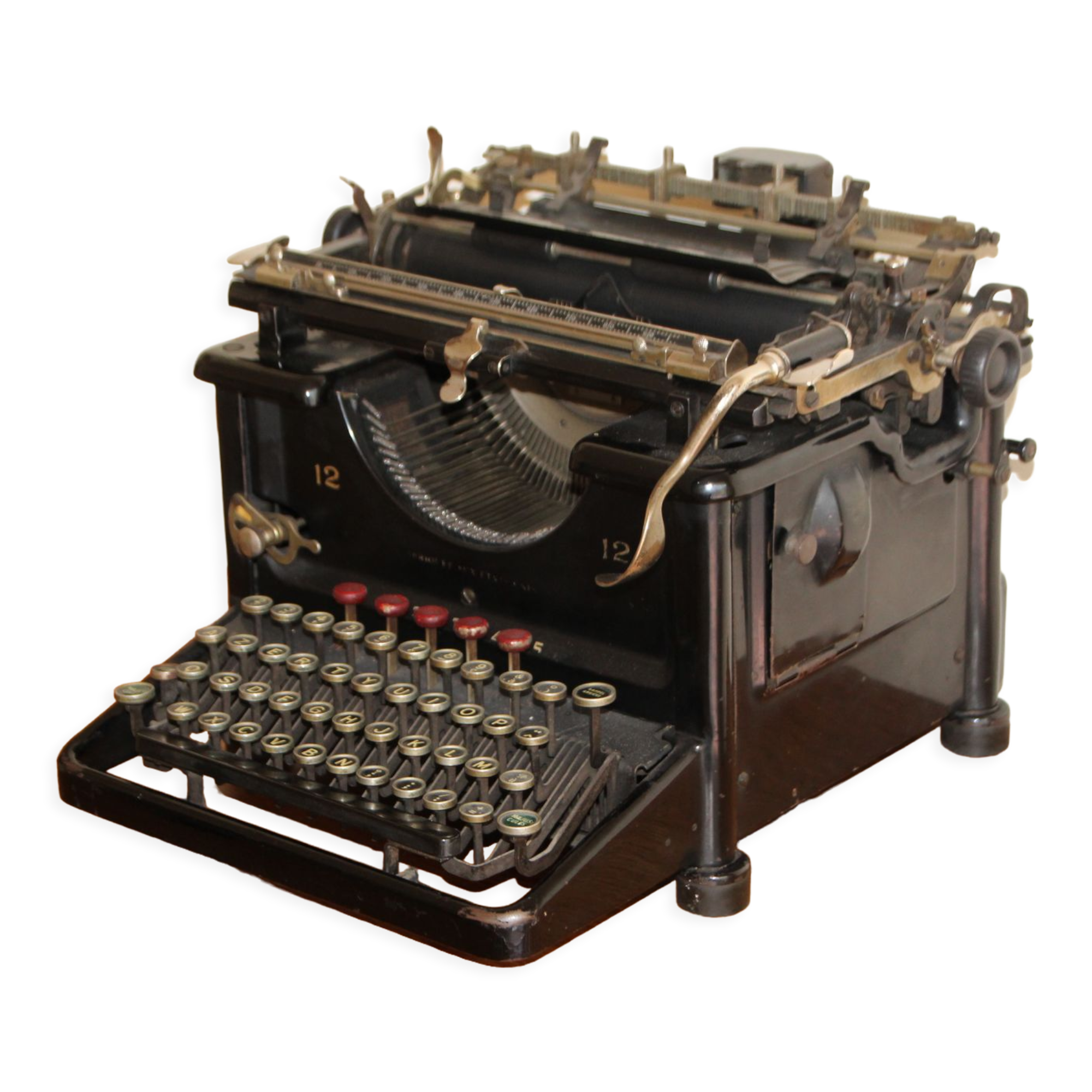 Ancienne machine à écrire Remington en métal gris vintage | Selency