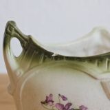 Small jardinière vase in art nouveau majolica.