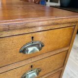 Antique oak partner desk