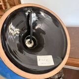 Antique Blue Glazed Ceramic Baluster Lamp Italy