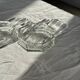 Set of 2 vintage octagonal glass ashtrays D11 H3.5