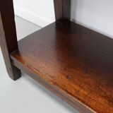 Table d'appoint rustique de style colonial néerlandais antique en teck/chêne