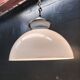 Large opaline pendant light
