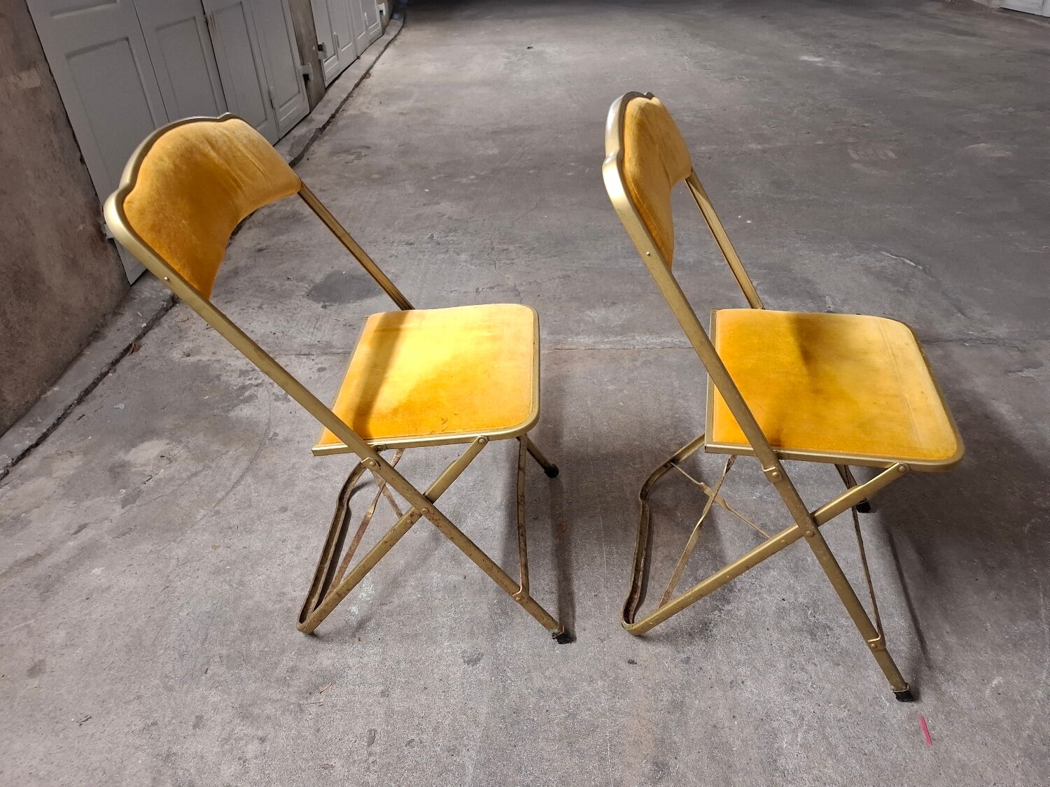 6 vintage opera folding chairs
