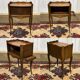 Louis XV style bedside table with curtains in beech from the 1950s.