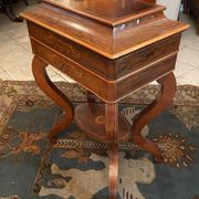 Worker end or back of sofa with inlaid decoration of period Charles X