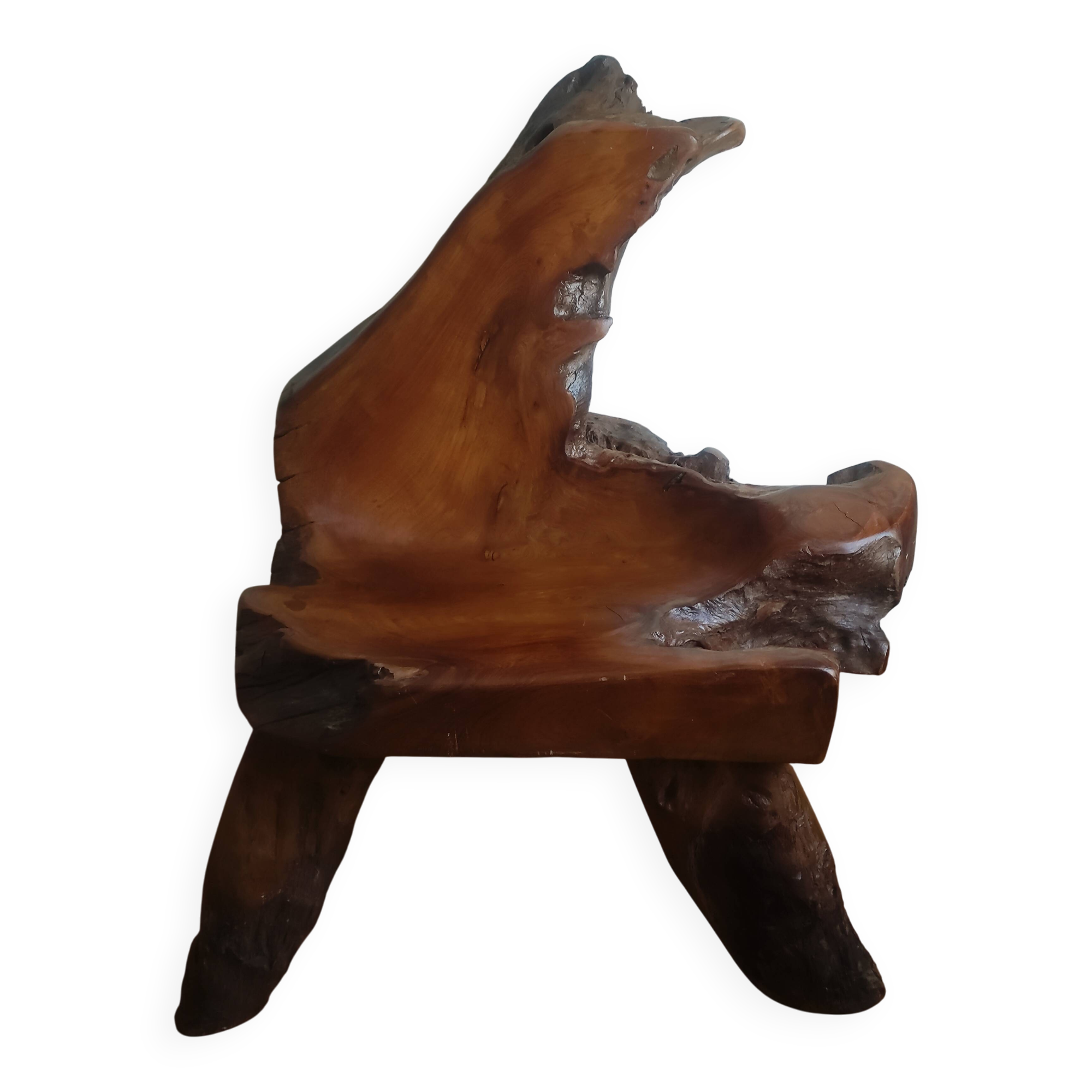 Exotic wood armchair