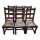 Lot de 6 Chaises de salon en chêne massif