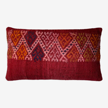 Vintage turkish handmade kilim cushion cover , 30 x 50 cm